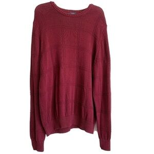 Arrow Deep Red Long Sleeve Thick Knit Sweater size Large